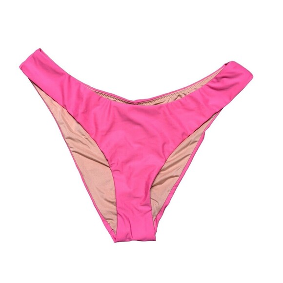 New! J.Crew Bikini Bottom Women’s Med Curved Waist Cheeky Tropical Pink BC125 - Picture 1 of 7